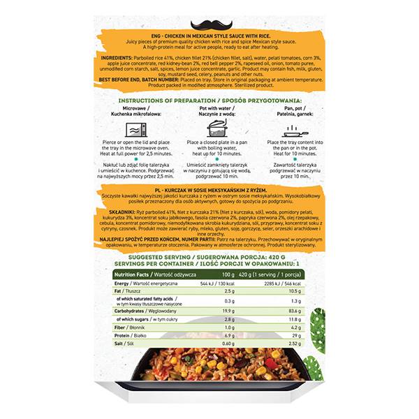 PASTO PRONTO DISH IN MEXICAN SOUCE 420GR