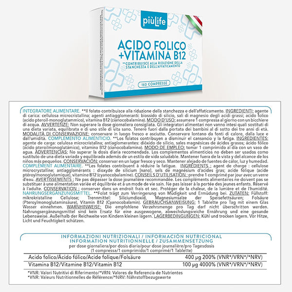 Acido Folico + Vit B12 160 Cmp