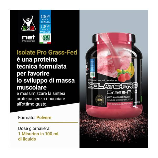 ISOLATE PRO FRAGOLA E BANANA 700 GR